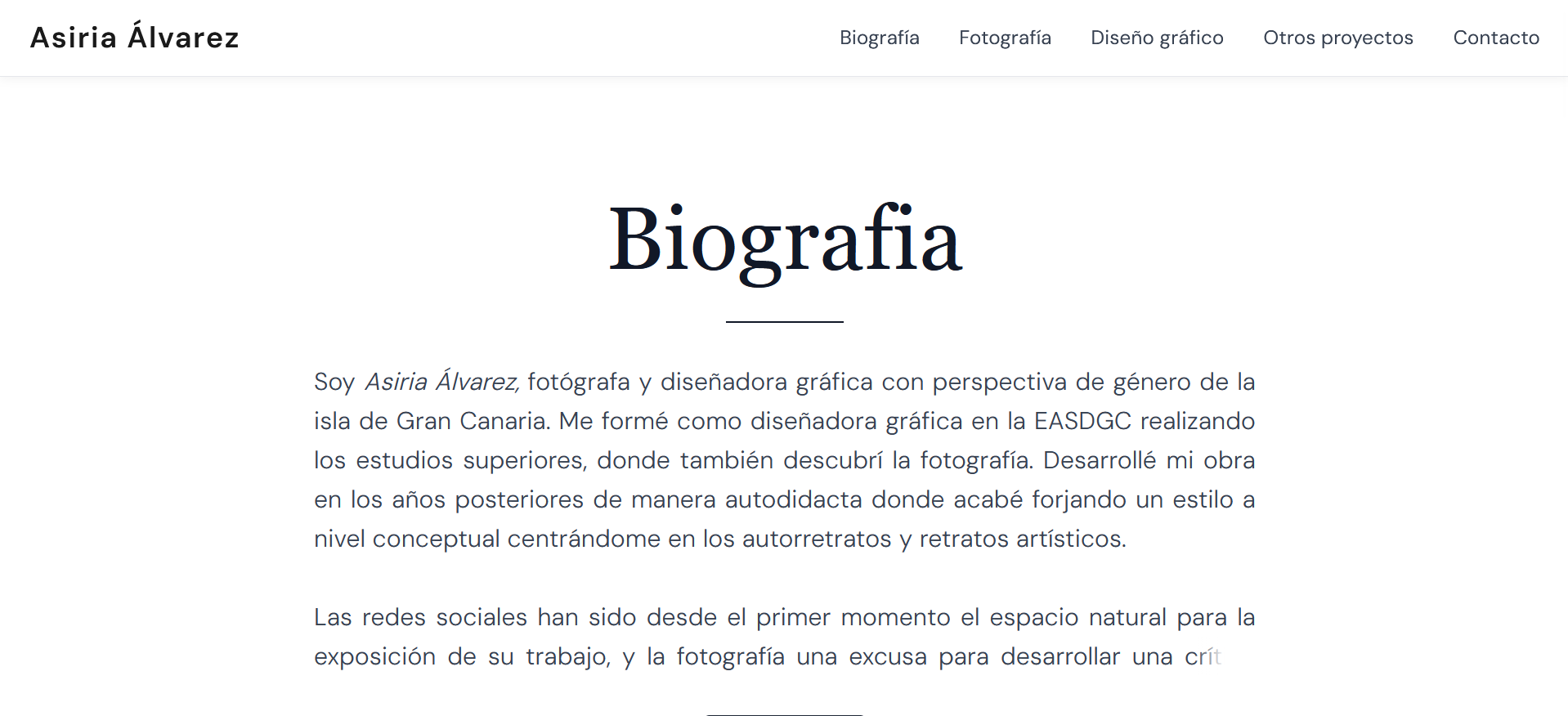 Screenshot 1 - Asiria Álvarez
