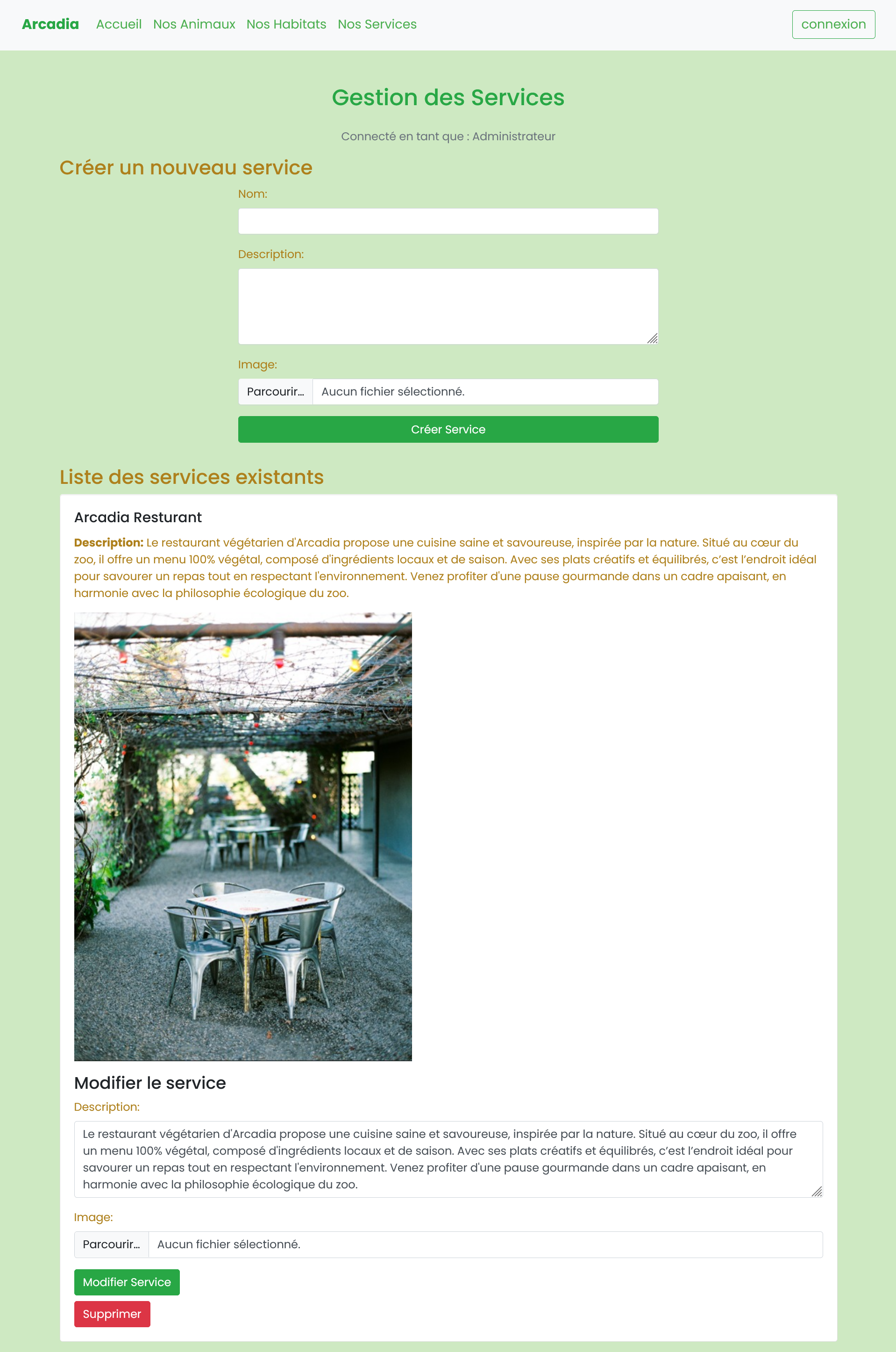 Gestion des services