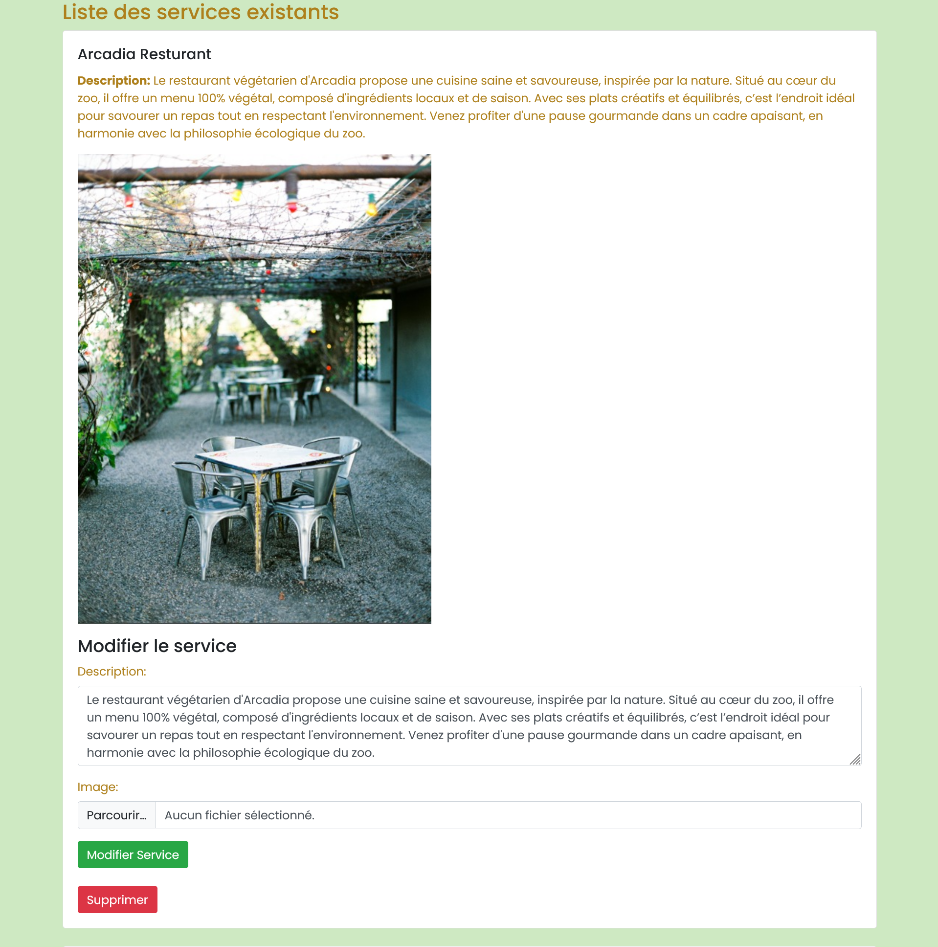 Services additionnels